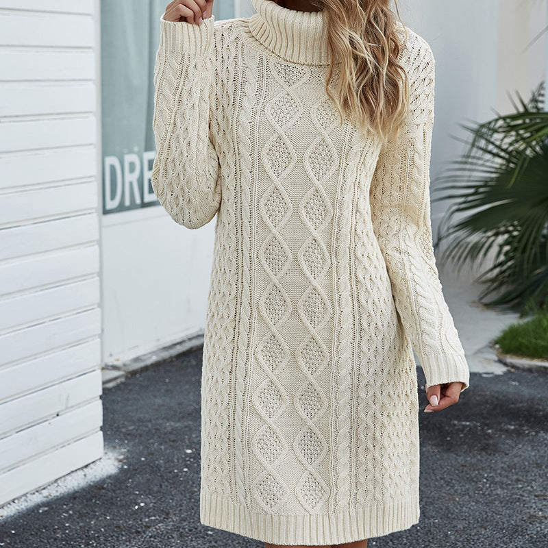 Beige Knit Dress for Women