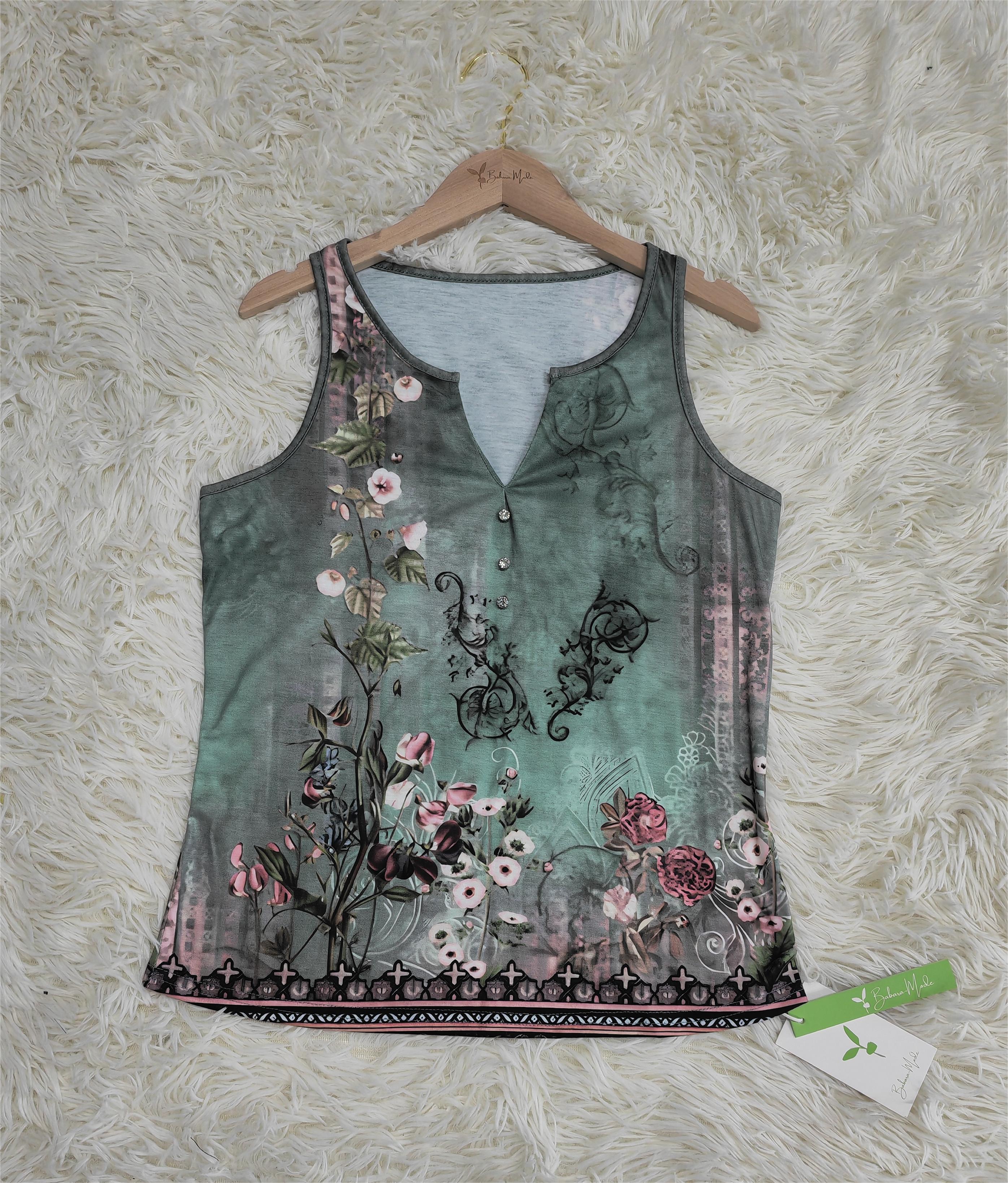 Floral Watercolor Sleeveless Top