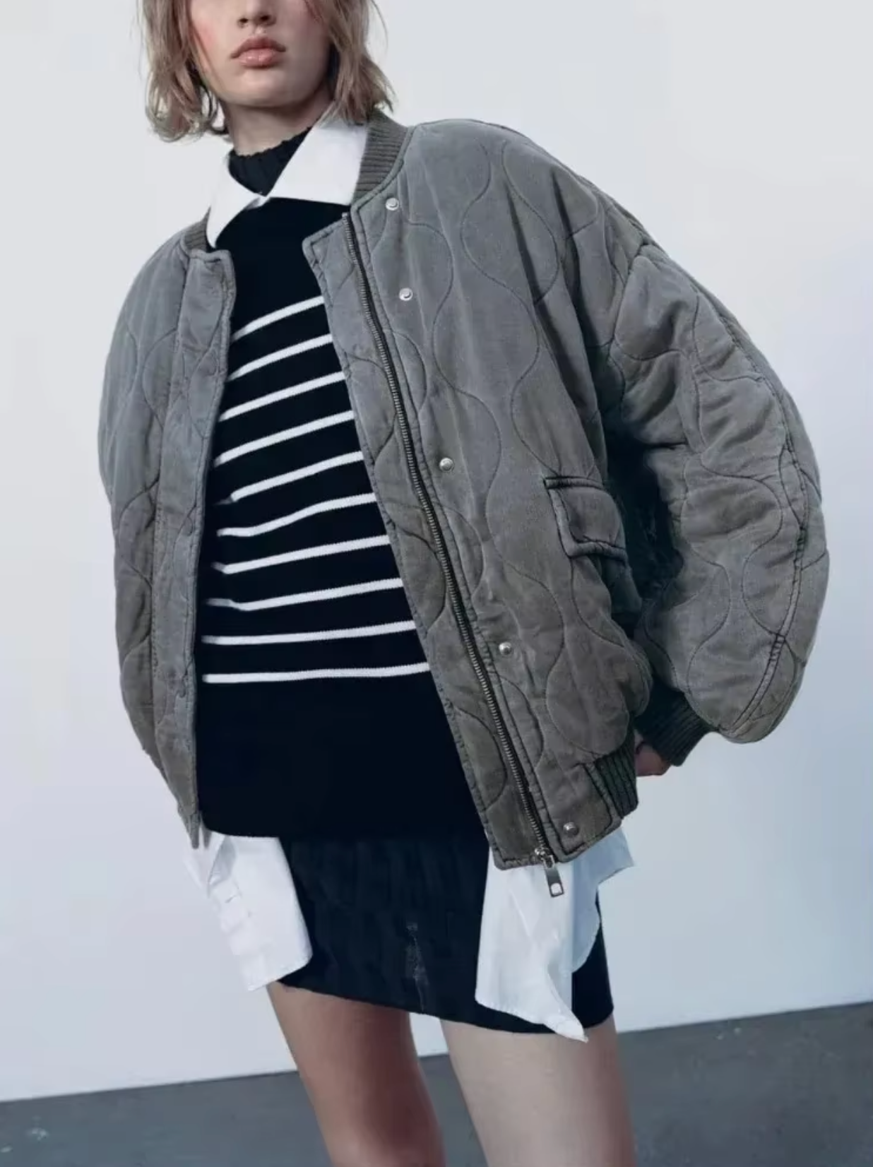 Destiny - Cotton Jacket with Round Neck