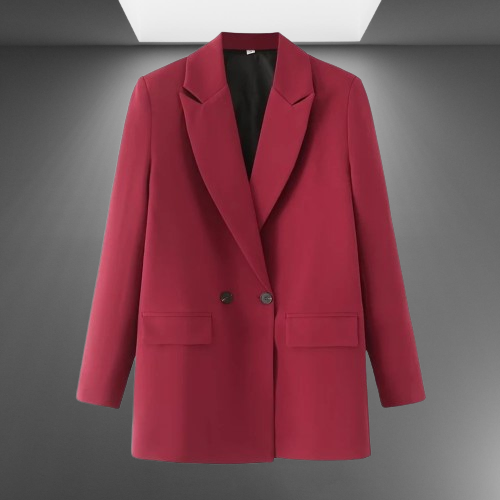 Classic Double-Breasted Women's Blazer for Professional Attire