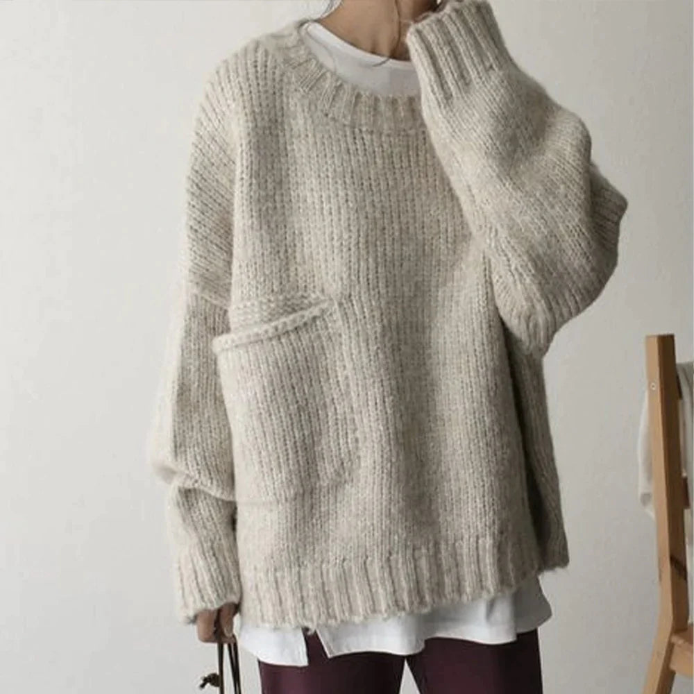 Comfy Oversized Sweater with a Handy Pocket