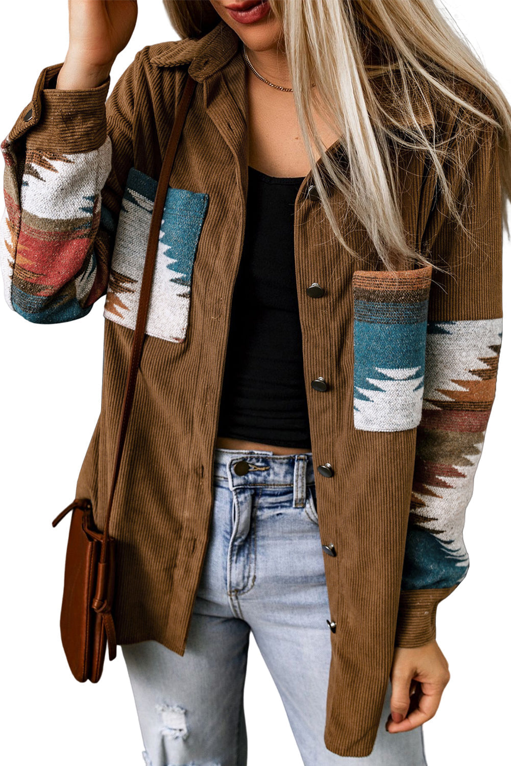 Aztec-Inspired Corduroy Jacket