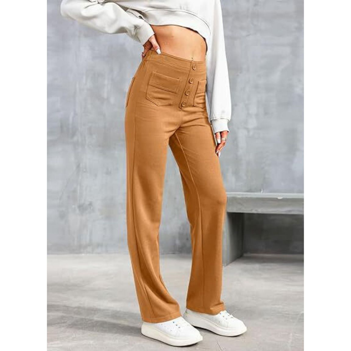 Flexible High-Waisted Pants