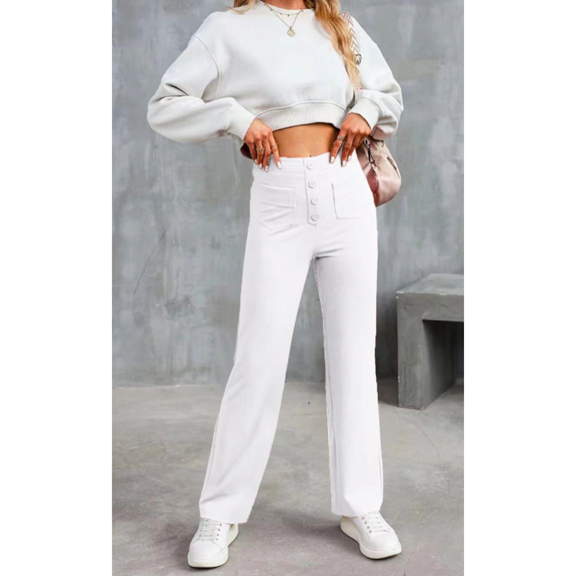 Flexible High-Waisted Pants