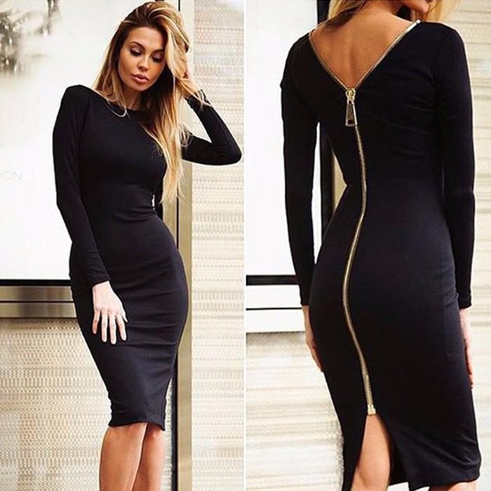Bernadeth Bodycon Dress Featuring a Full-Length Back Zipper