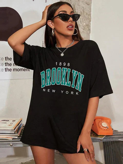 Brooklyn York Vintage-Inspired Oversized Tee