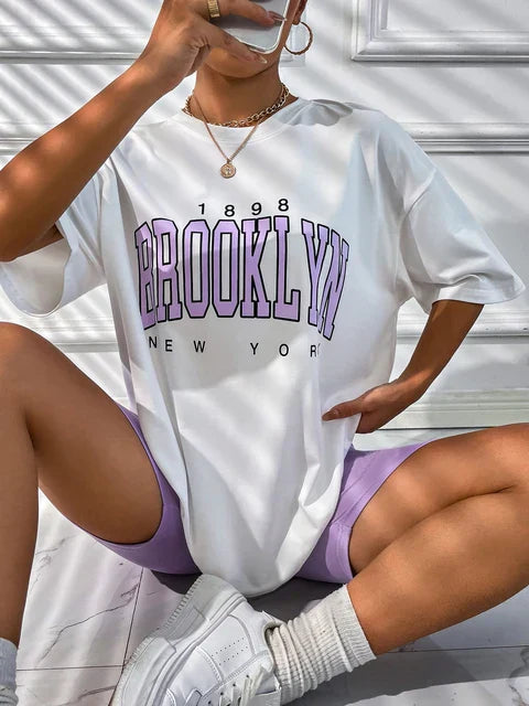 Brooklyn York Vintage-Inspired Oversized Tee