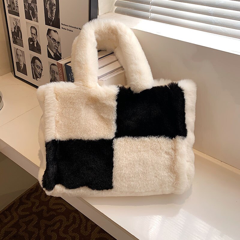 Dante Plush Handbag | Chic Winter Accessory for Women
