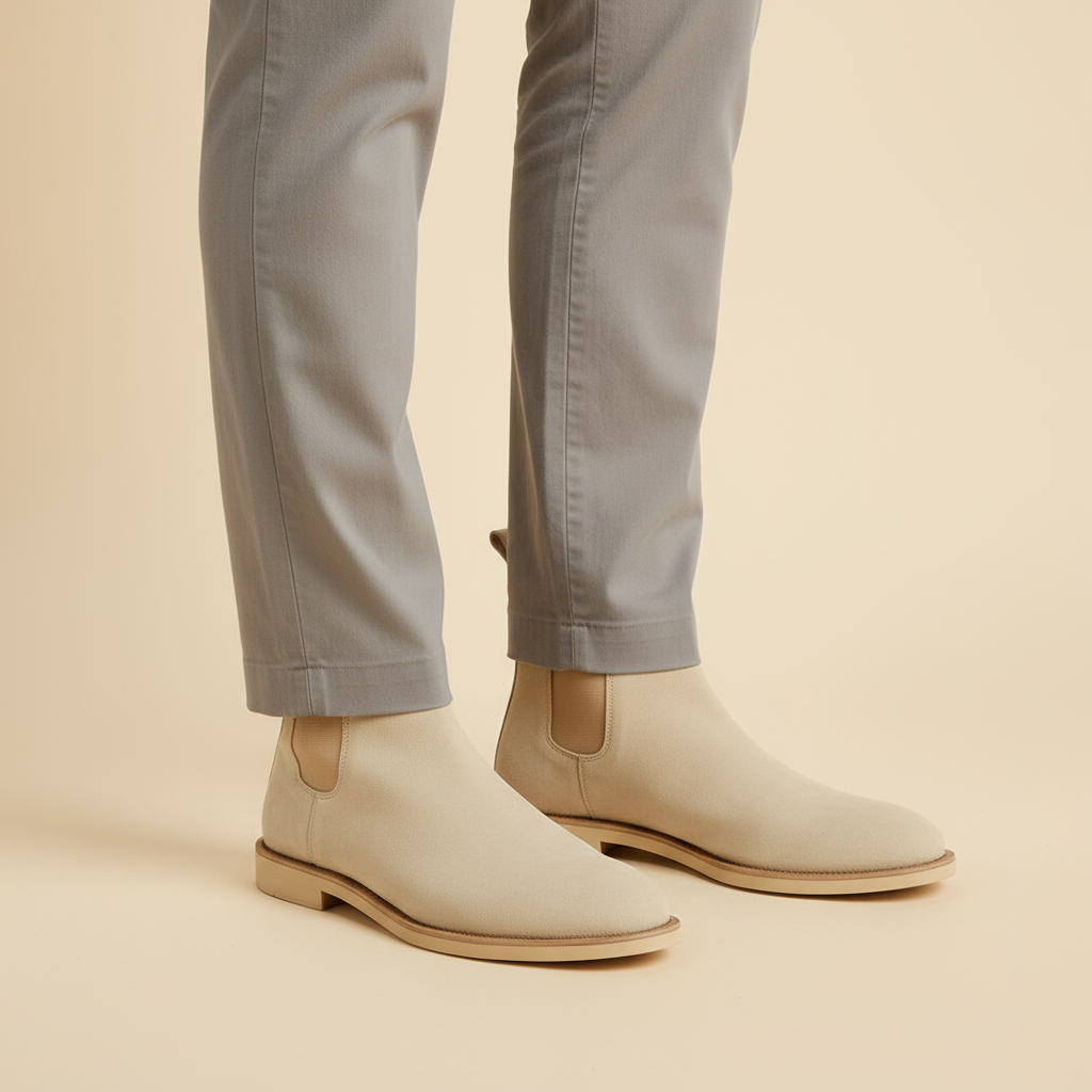 Men's Premium Suede Chelsea Boots | Stylish Slip-On Design for Versatile Looks