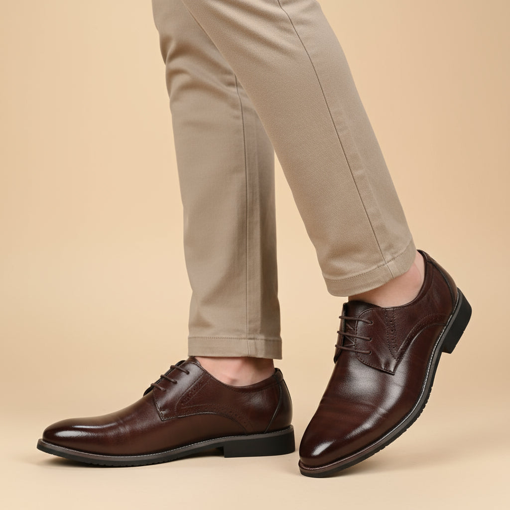 Lightweight Lace-Up Brogue Shoes for Men