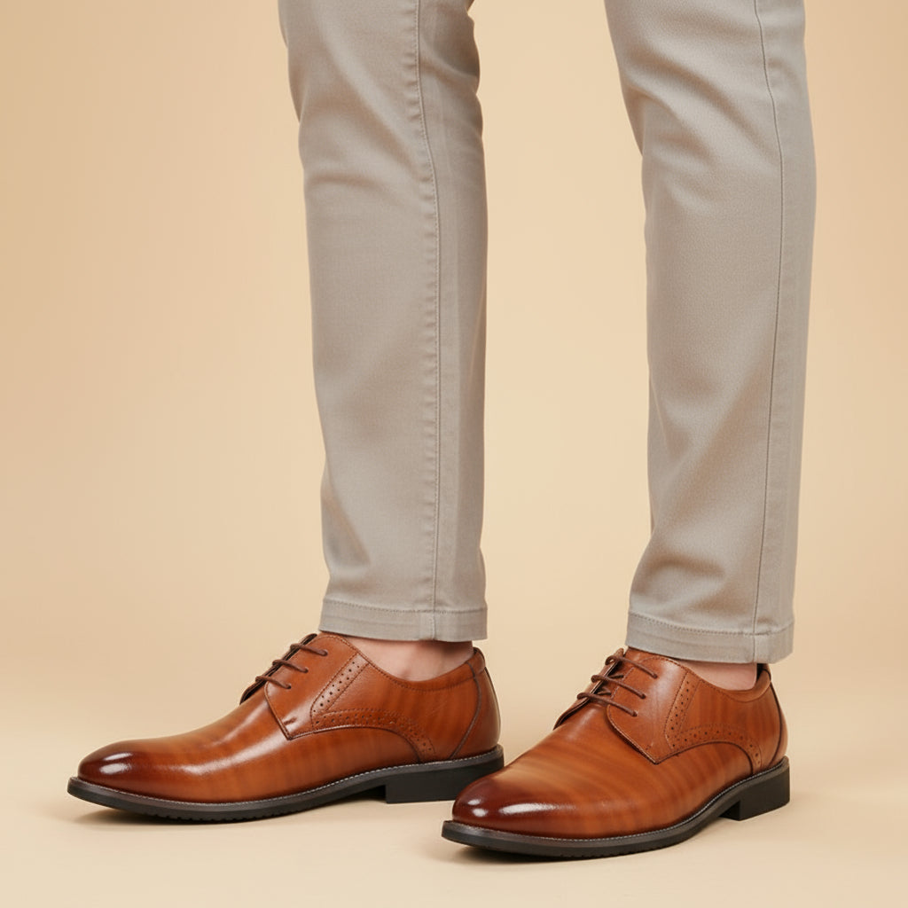 Lightweight Lace-Up Brogue Shoes for Men