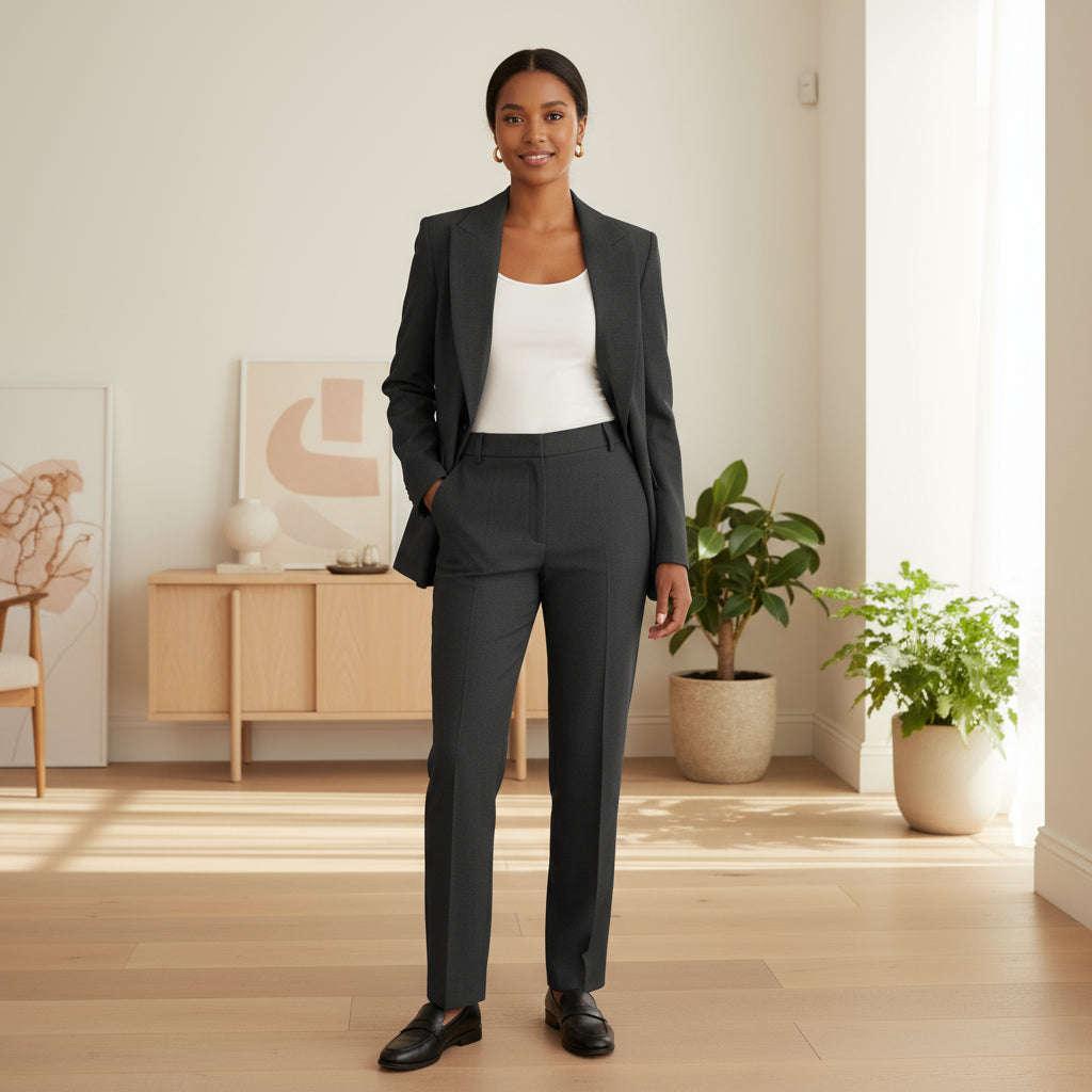 Chic Women's Tailored Blazer and Trouser Set | Elegant Style