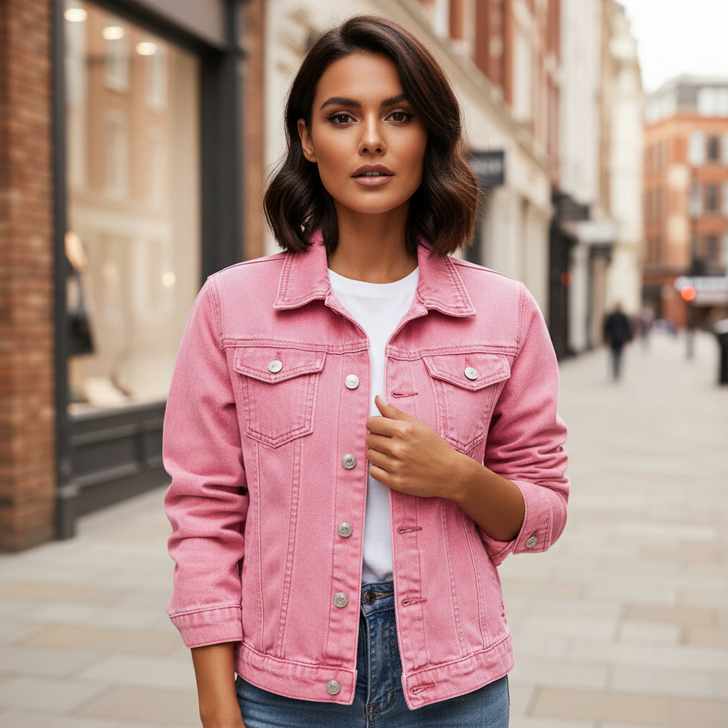 Classic Women's Denim Jacket | Comfortable Fit & Timeless Style