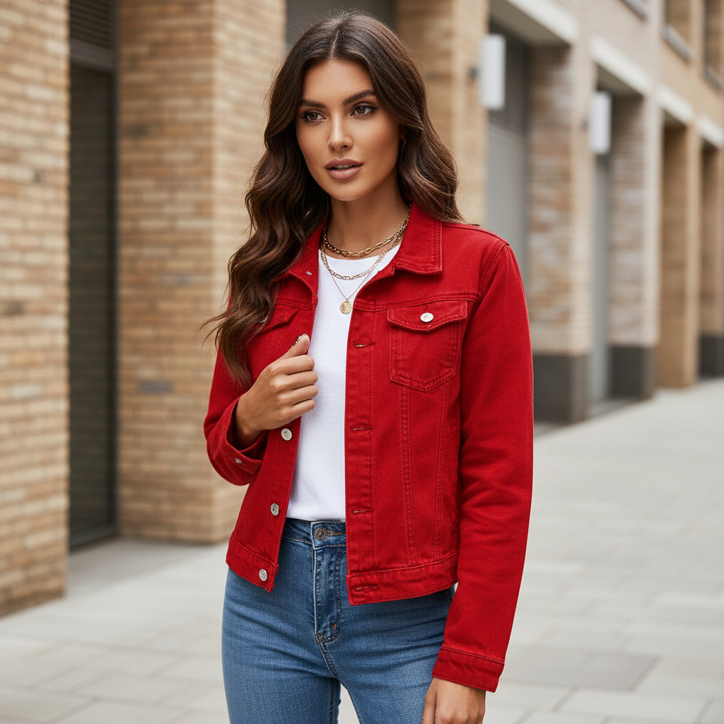 Classic Women's Denim Jacket | Comfortable Fit & Timeless Style