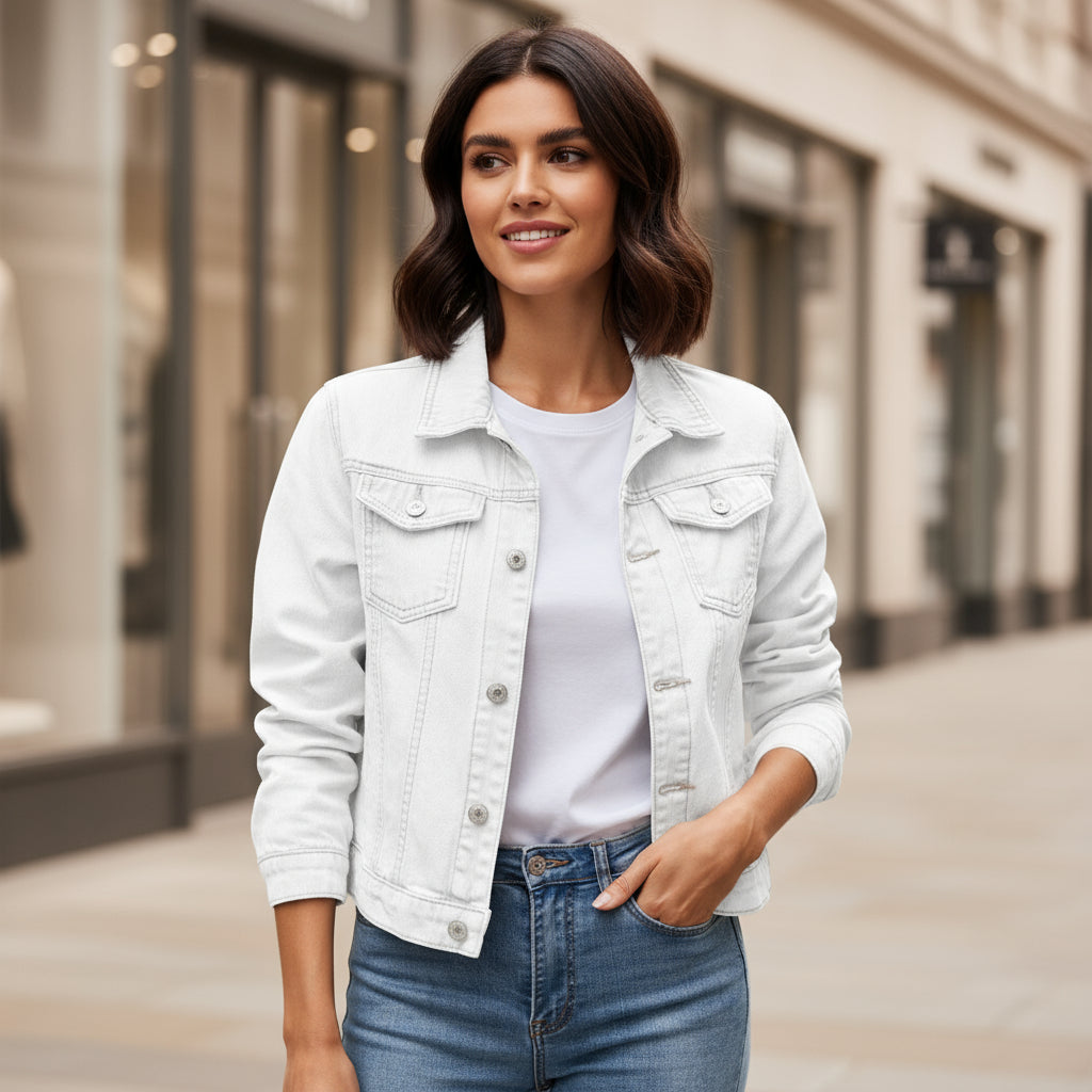 Classic Women's Denim Jacket | Comfortable Fit & Timeless Style
