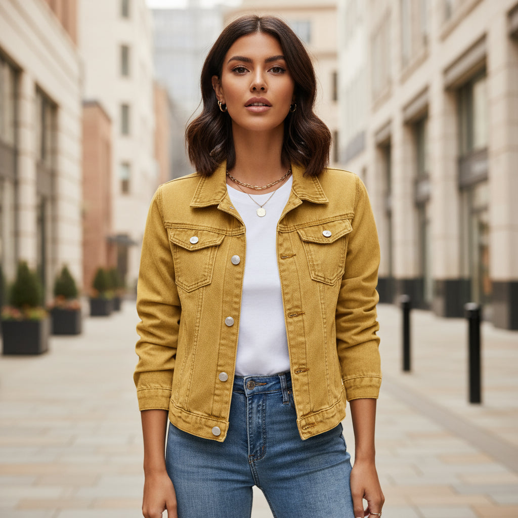 Classic Women's Denim Jacket | Comfortable Fit & Timeless Style
