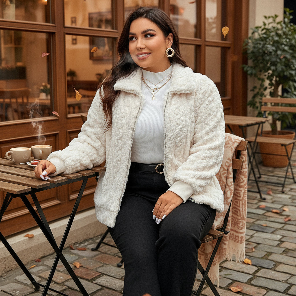 Cozy Cotton Blend Women's Winter Coat | Relaxed Fit