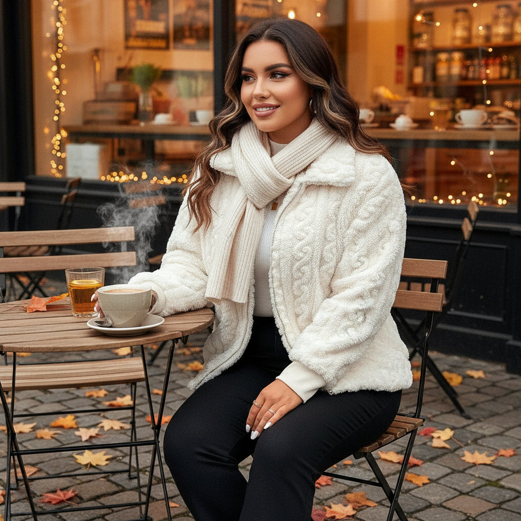 Cozy Cotton Blend Women's Winter Coat | Relaxed Fit