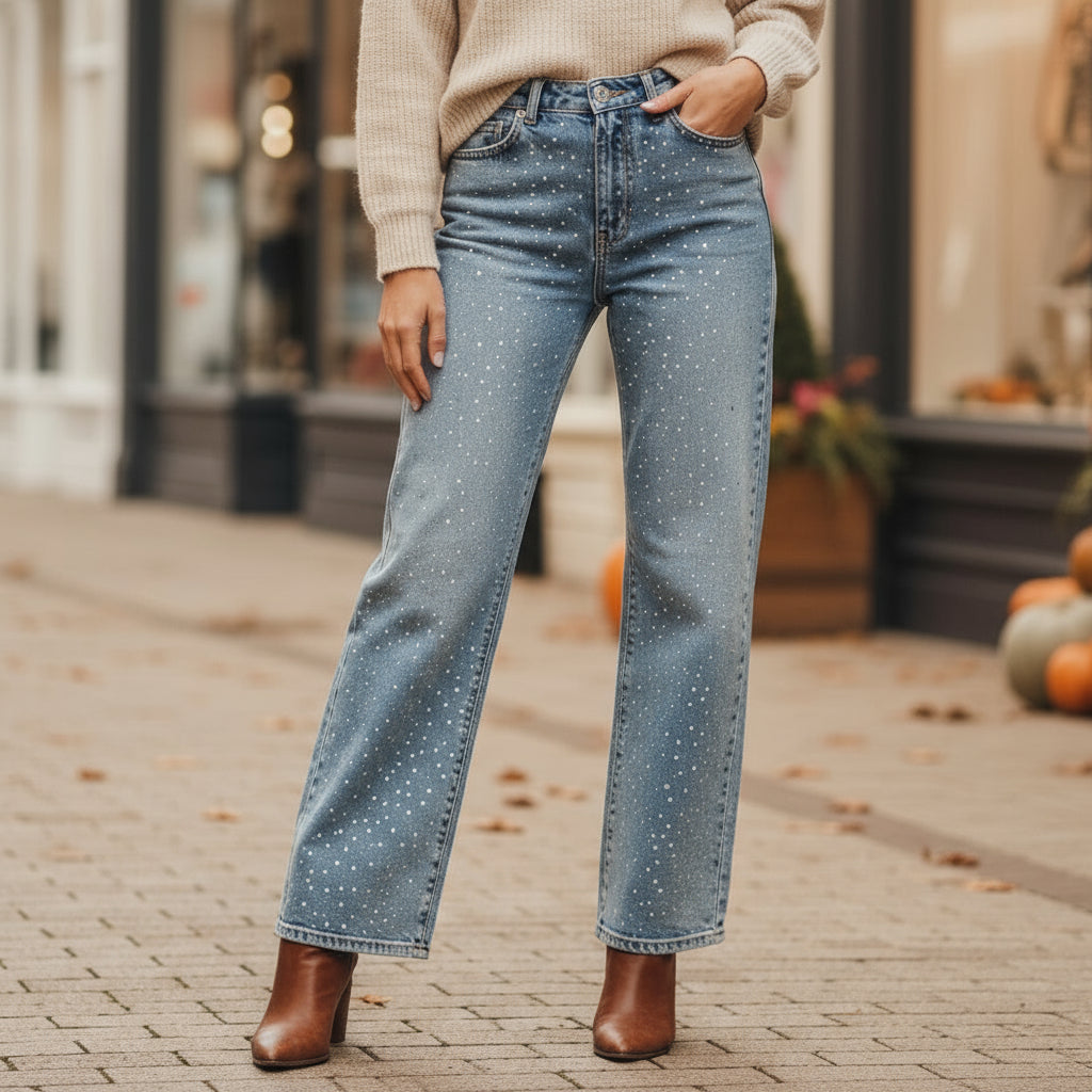 High-Waisted Women's Jeans | Shimmering Details & Flattering Fit