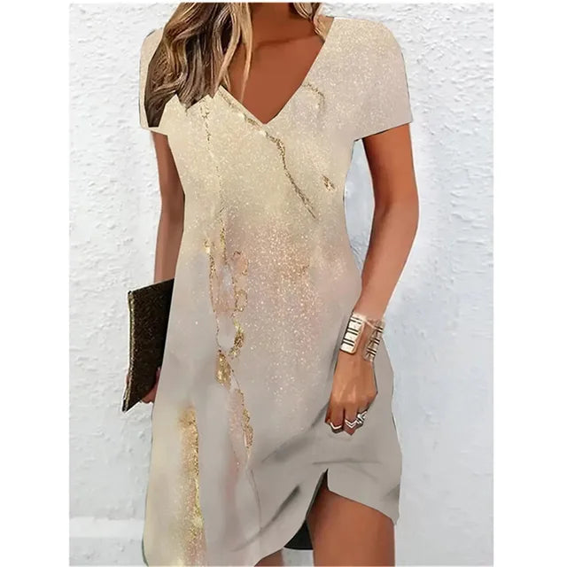 Champagne Glitter Cocktail Dress