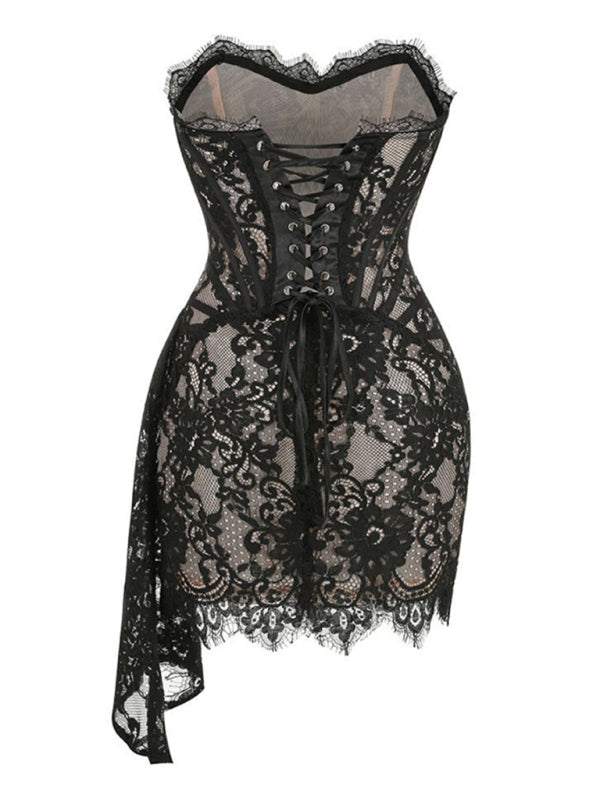 Elegant Lace Corset Mini Dress