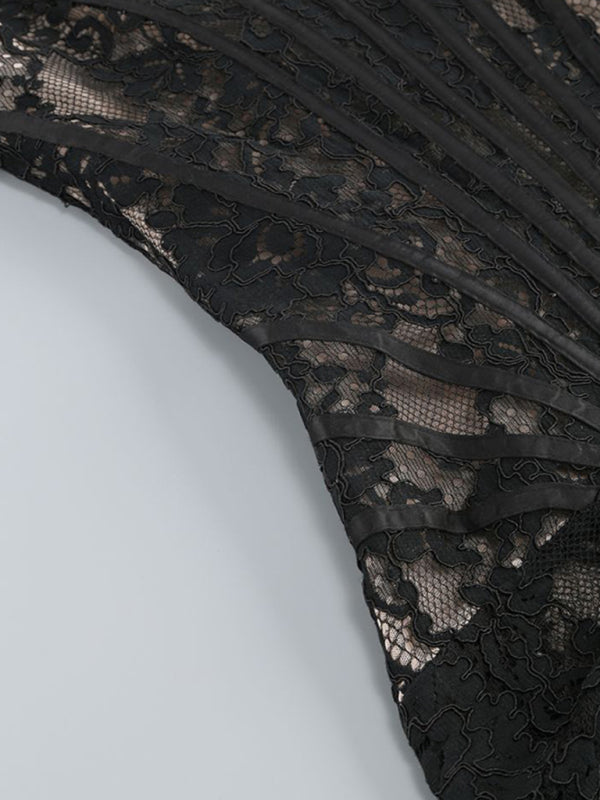 Elegant Lace Corset Mini Dress