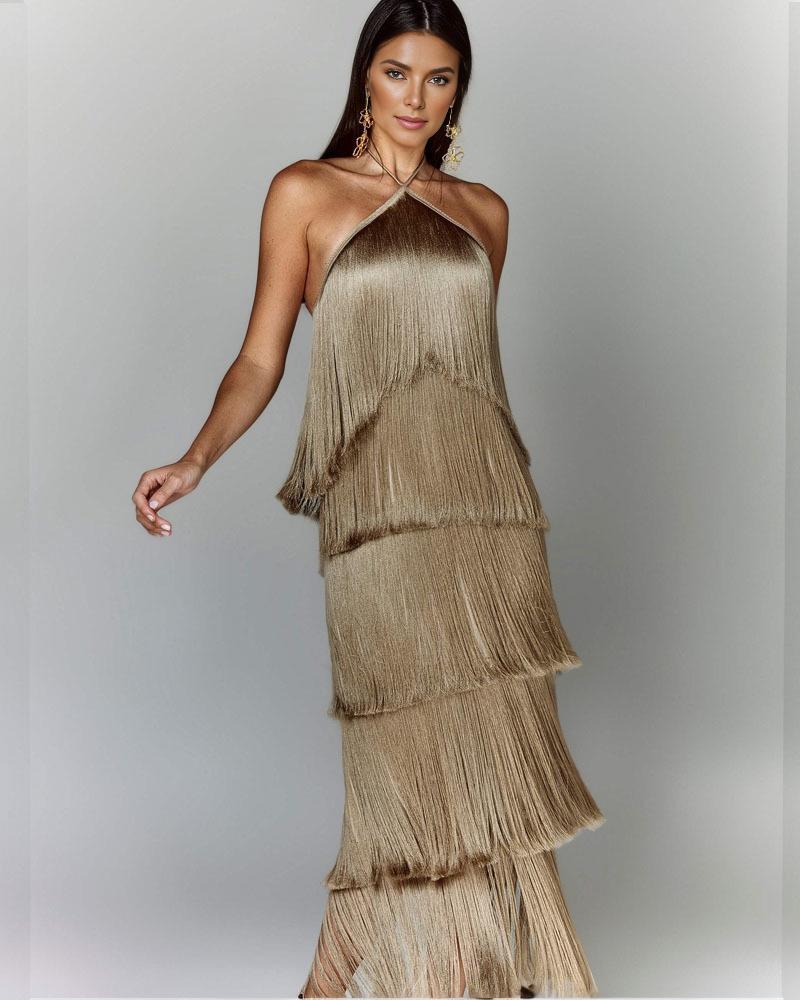 Elegant Fringed Dress for a Stylish Appeal