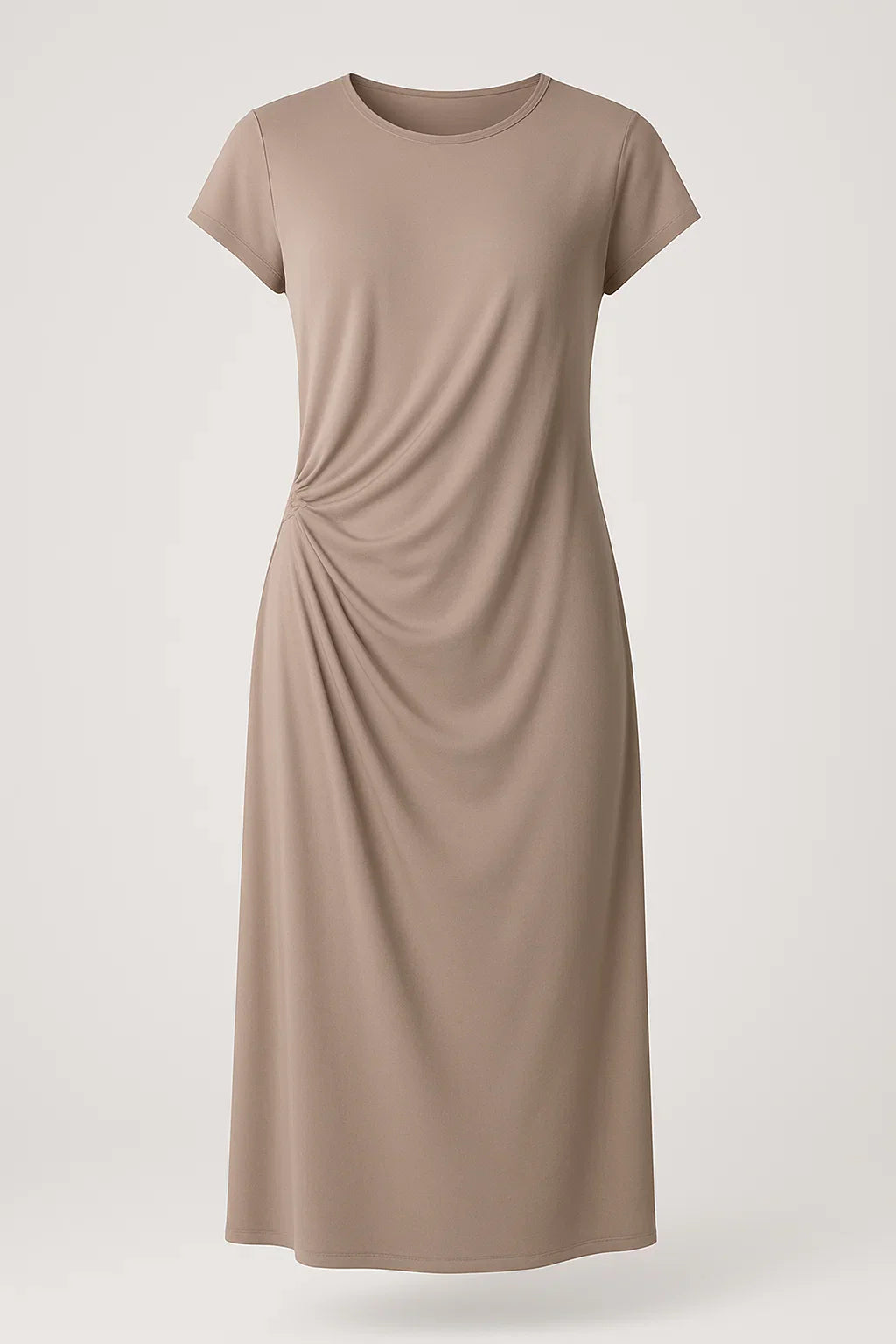 Lena - Elegant Draped Midi Dress